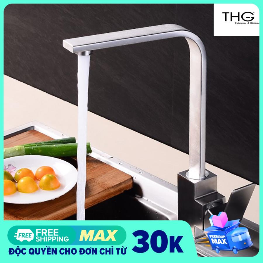 [𝐇𝐨̂̃ 𝐓𝐫𝐨̛̣ 𝐒𝐡𝐢𝐩]Vòi Rửa Bát,Vòi Rửa Chén Nóng Lạnh-Vòi Rửa Bát Gắn Chậu-Chất Liệu SUS inox 304 THÁI GIA JSC - Tặng 02 Dây Cấp Nóng Lạnh và Băng Tan