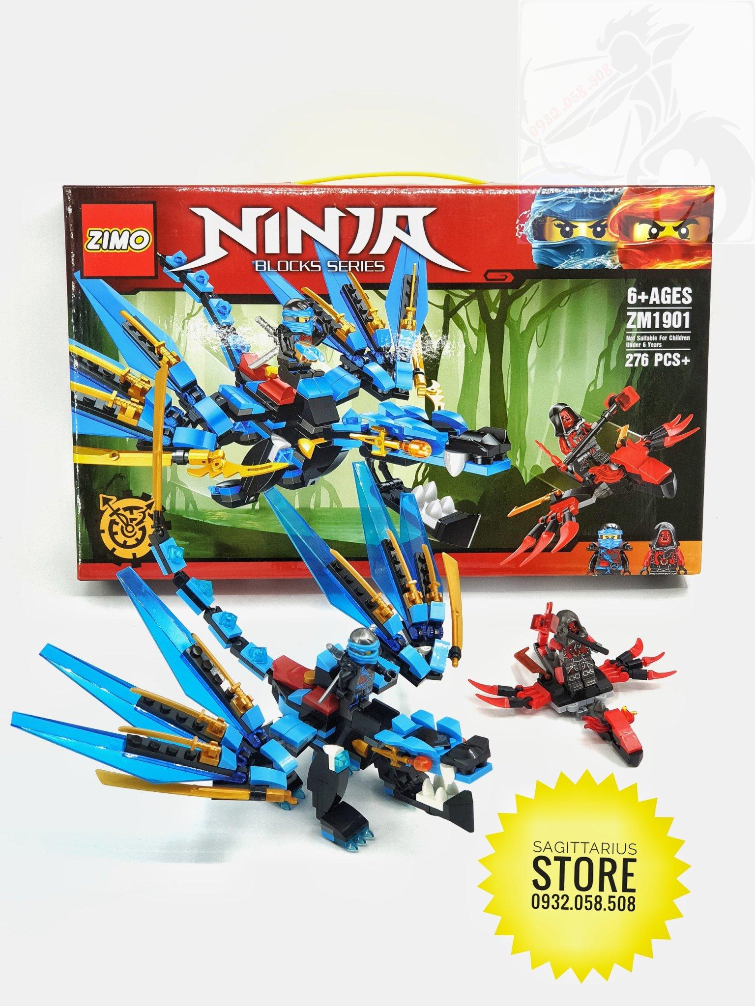 [HCM]Bộ Lego Zimo Lắp Ráp Robot Ninja Rồng ( Xanh Dương ) _ 276 Mảnh