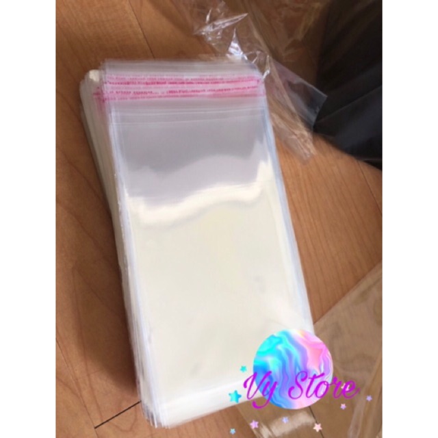 Túi Kiếng Nilong Dán Miệng 12X20Cm Đựng Khẩu Trang