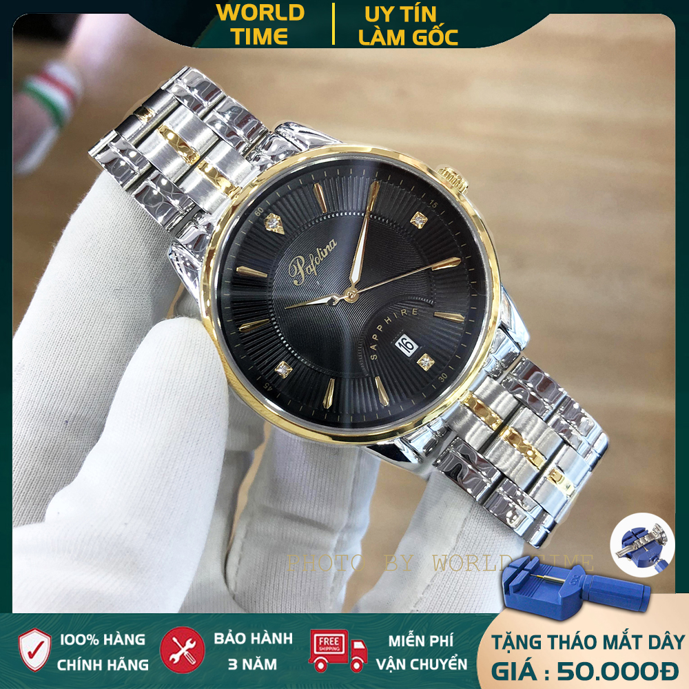 Đồng hồ nam Pafolina 5028M full box, kính sapphire chống xước, chống nước, thẻ bảo hành 3 năm toàn quốc