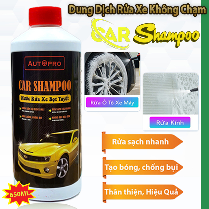 Dung Dịch Rửa Xe Một Chạm Bọt Tuyết  CAR SHAMPOO 650ML - 1L - 5L, Rửa Xe Máy, Ô Tô Chăm Sóc Bề Mặt Hiệu Quả [Tặng Khăn]