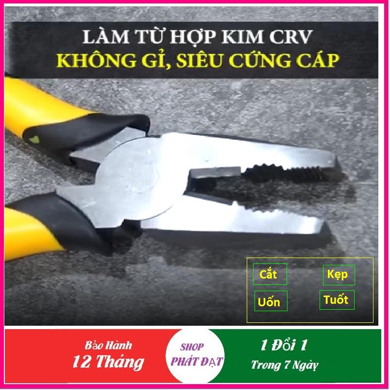 (Có video thực tế) Kềm, Kìm điện đa năng cao cấp 4 trong 1 chuyển dụng cho thợ sửa chữa, lắp đặt thiết bị điện, xây dựng cắt sắt và tuốt dây dễ dàng