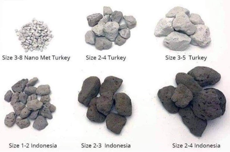 1KG Đá Lông Vũ Turkey Indo Nhiều Size - Đá Nham Thạch Trắng (Đá Bọt Pumice) Lọc Hồ Cá Bể Cá