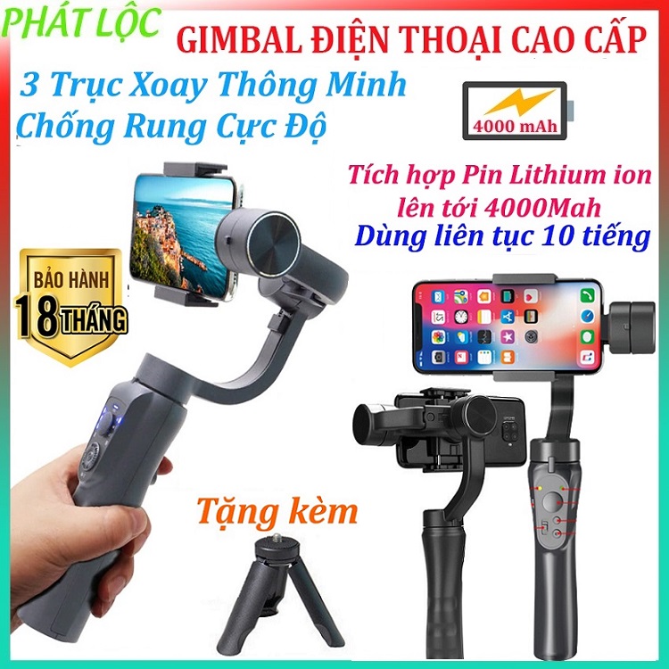 🎁Tặng kèm chân đỡ🎁Gimbal Chống Rung Cho Điện Thoại 3-Axis H4 Cao Cấp - Thiết Bị Chống Rung Khi Quay Phim - Tay Cầm Chống Rung 3 Trục Dành Cho Máy Ảnh Điện Thoại - Gậy Chống Rung Gimbal Cho Điện Thoại