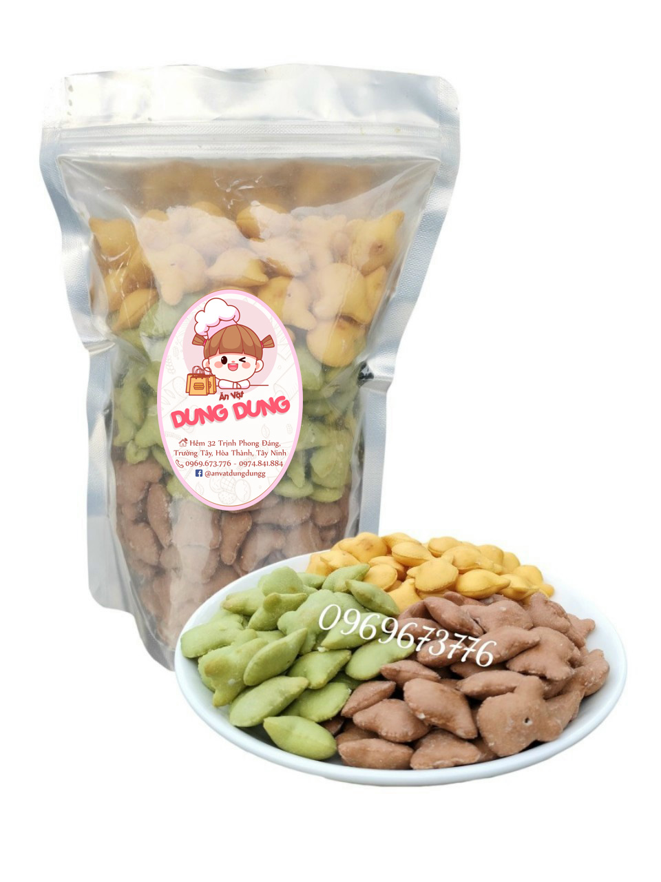 Bánh gấu nhân kem mix đủ vị  200g/500g/1kg - đồ ăn vặt - bách hóa online uy tín