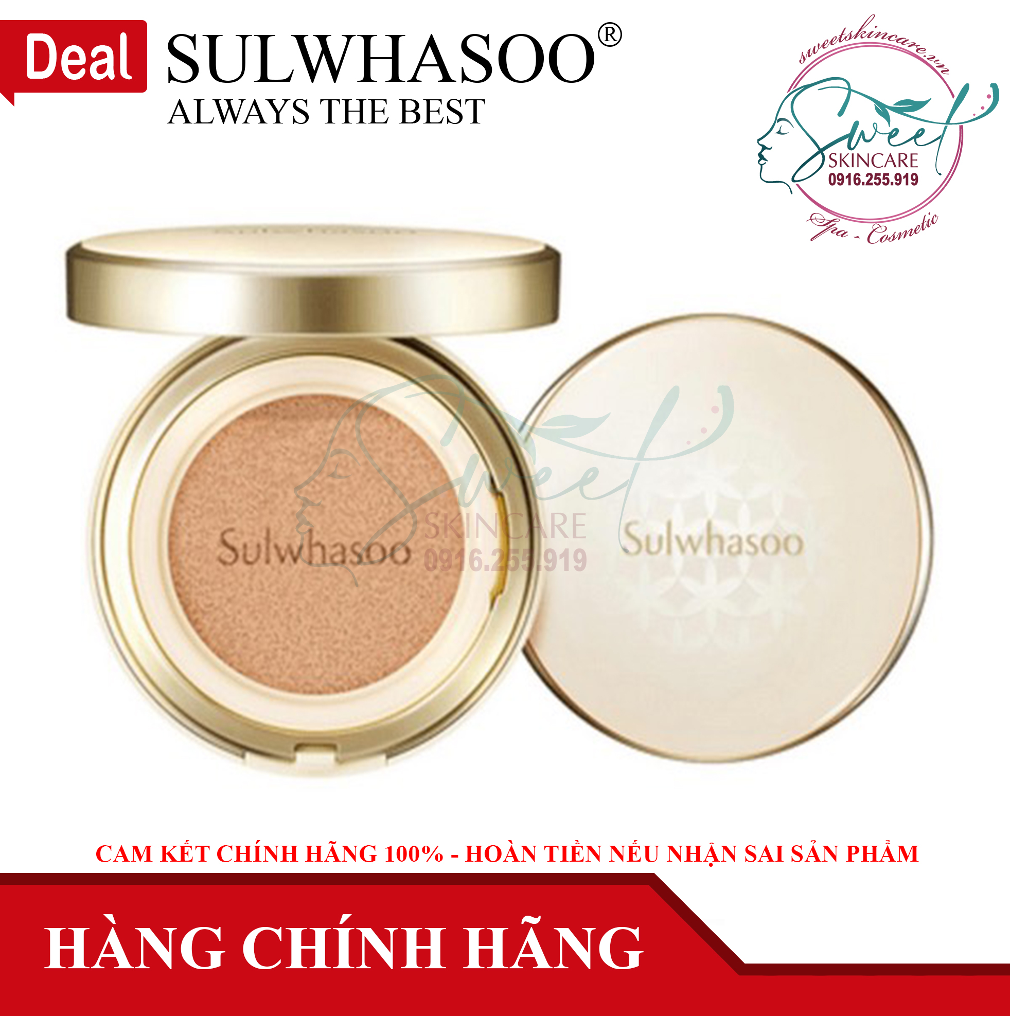 Phấn nước Sulwhasoo Perfecting Cushion Coussin De Teint SPF50/PA+++ Bản mới ra 2023 - phấn nước sulwhasoo