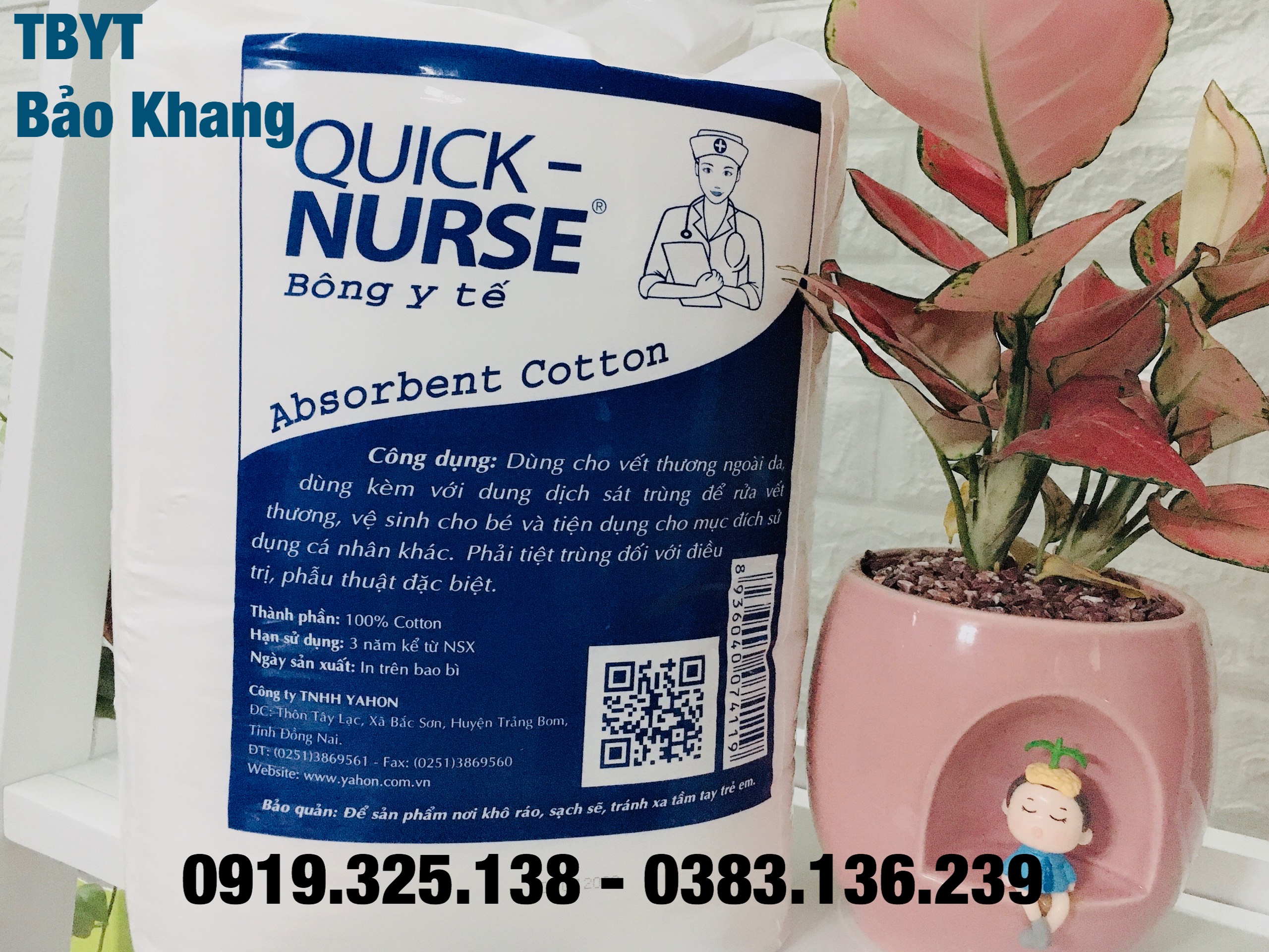 [HCM]Bông gòn y tế Quick-Nurse 1kg