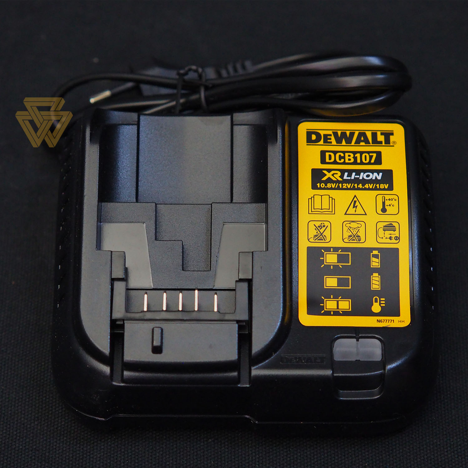 Bộ sạc pin chậm lithium 10.8-18v dewalt dcb107-b1