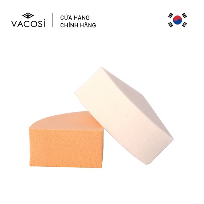 [HCM] Vacosi Bộ 2 Bông Phấn Ướt Tam Giác Wedge Sponge 2PCS BP11