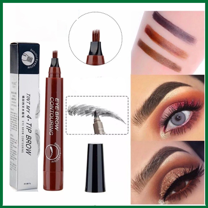 Bút chì kẻ lông mày phẩy sợi 4D, Đầu bút 4 điểm mảnh độc đáo, lâu trôi, chống nước dụng cụ trang điểm makeup chuyên nghiệp [ BODY CARE SHOP ] A8