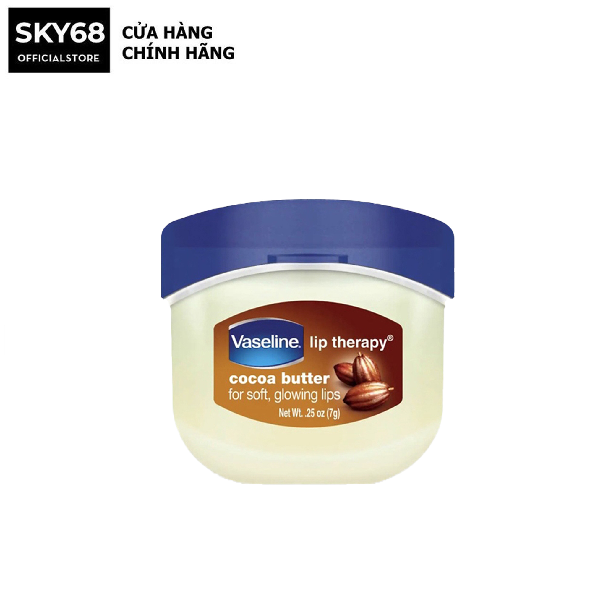 Sáp Dưỡng Môi Vaseline Sáng Mịn 7g - COCOA BUTTER