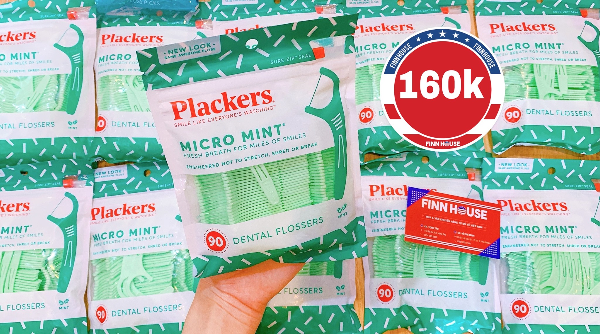 Chỉ nha khoa Plackers Micro Mint Dental Flossers 90 chiếc