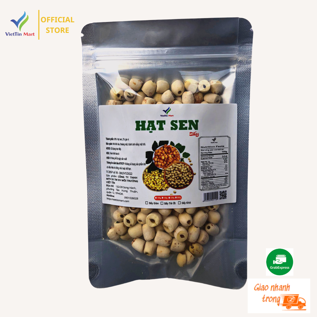 100gr Hạt sen sấy giòn - Viettin Mart