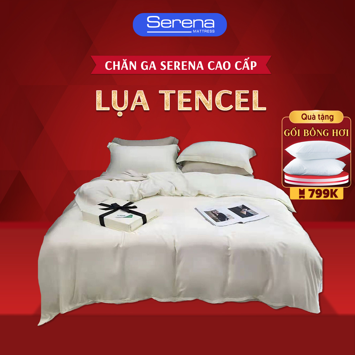 Bộ chăn ga gối 5 món lụa tencel cao cấp - bộ chăn ga ra drap gối mền nệm đệm giường đẹp phi lụa thái 5 món khách sạn cao cấp 1m2 1m4 1m6 1m8 2m 2m2x2m
