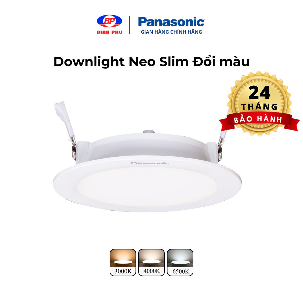 Đèn LED âm trần Downlight Đổi màu Panasonic Neo Slim Công suất siêu mỏng, nguồn rời
