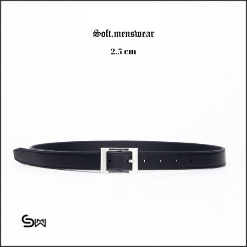 Thắt lưng da bò nhập khẩu soft menswear mặt dây 2,5cm