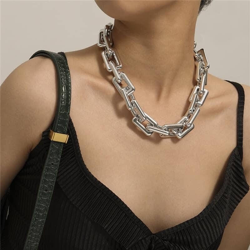 [HCM]Vòng cổ choker xích vuông sang chảnh cá tính - LD009