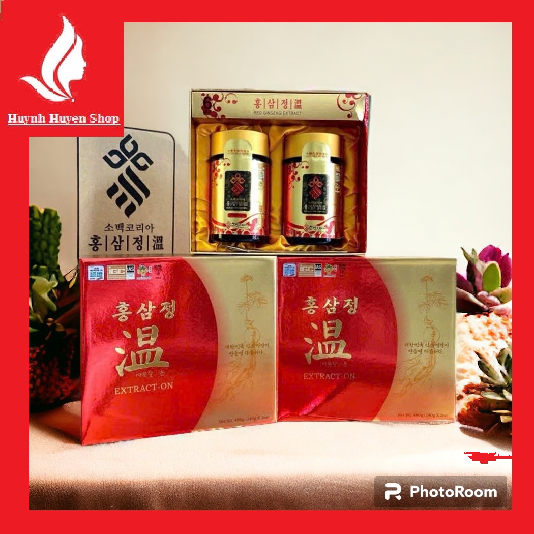 Auth-Giá sỉ Cao hồng sâm cao cấp sobeak đậm đặc siêu ngon bổ Hàn Quốc 6 năm tuổi hộp 2 lọ*240g
