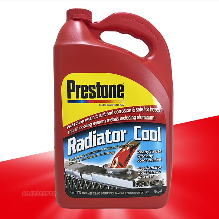 Nước làm mát Prestone đỏ 4 lít phù hợp mọi dòng xe và động cơ