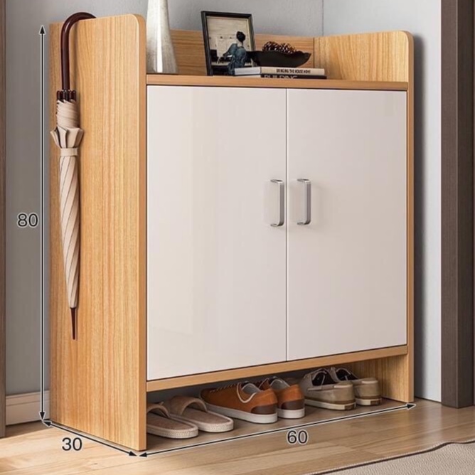 Tủ để giày dép gỗ 2 cánh 4 ngăn, kệ đựng đồ dùng đa năng-kệ tủ giày có cánh cửa chống bụi bẩn
