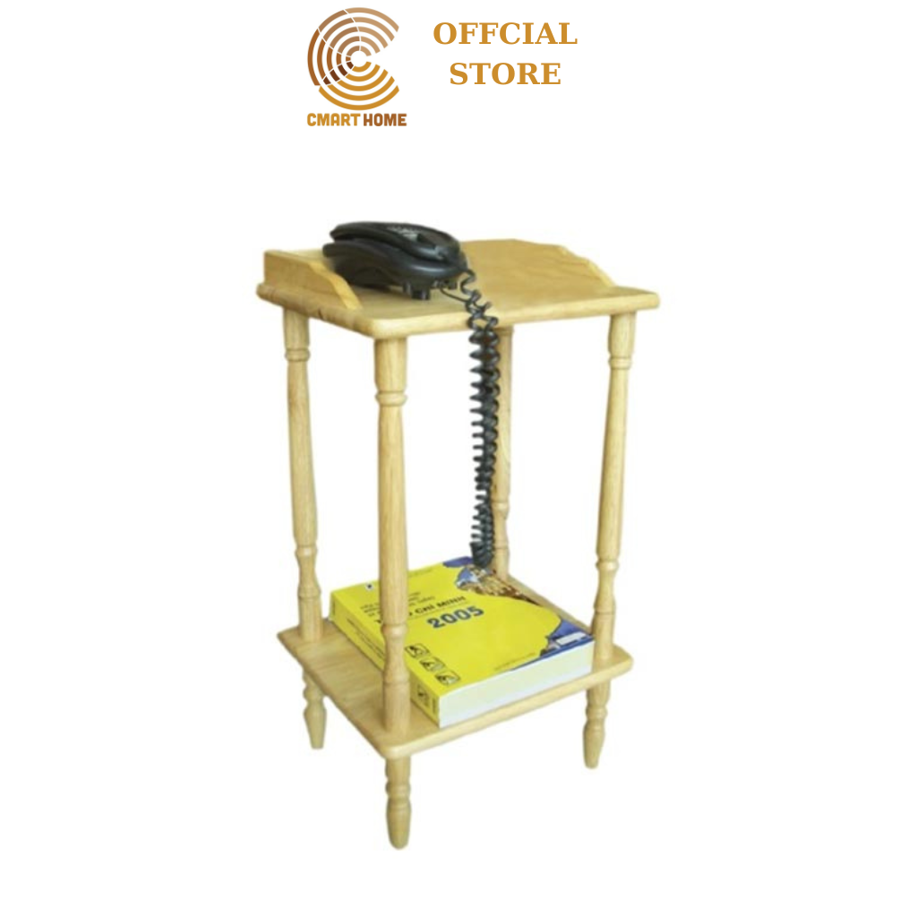 Bàn vuông dùng để điện thoại bàn, chậu hoa, tạp chí, đồ dùng gia đình - gỗ cao su bền đẹp sang trọng - gỗ đức thành
