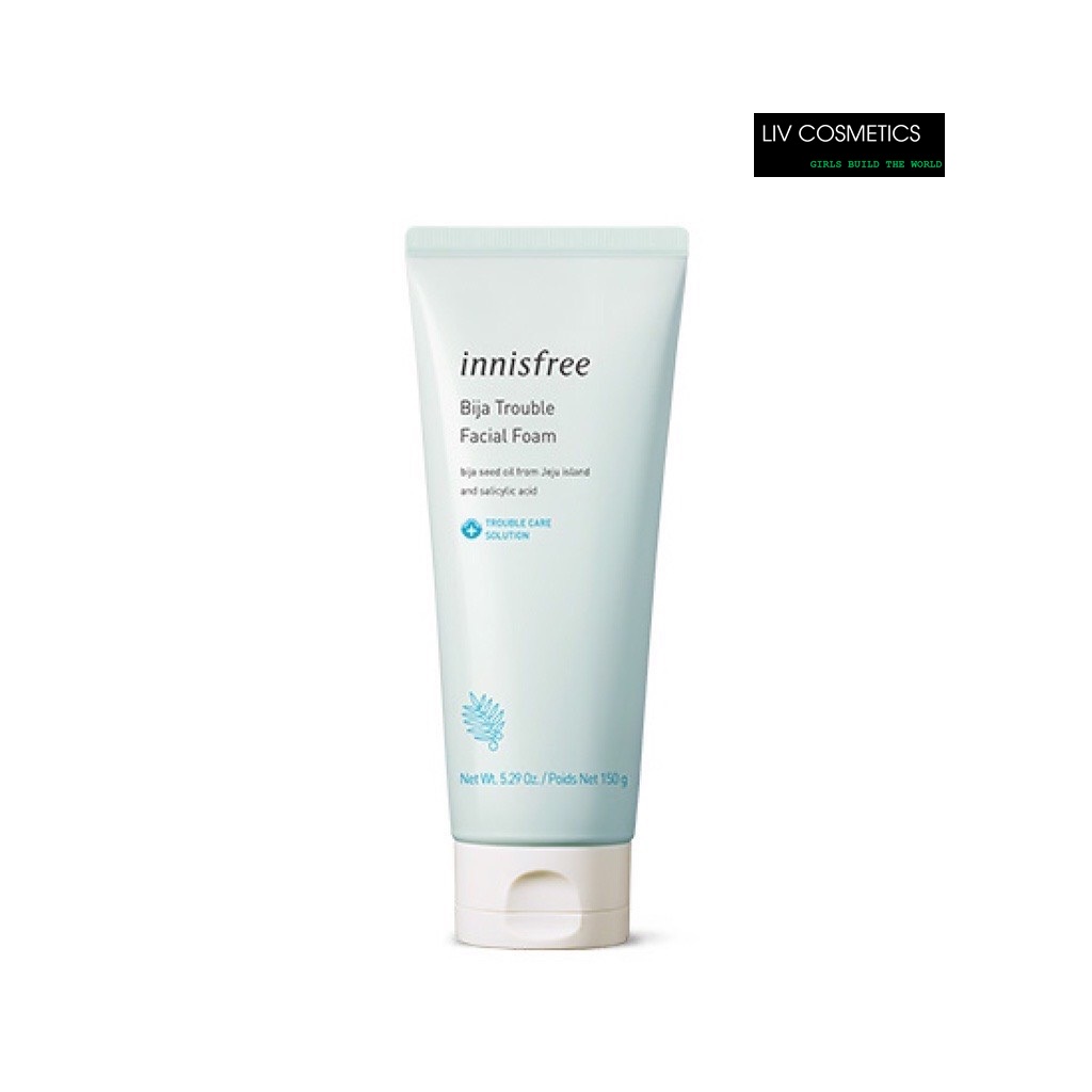 [HCM]Sữa rửa mặt dành cho da mụn innisfree Bija Trouble Facial Foam 150ml