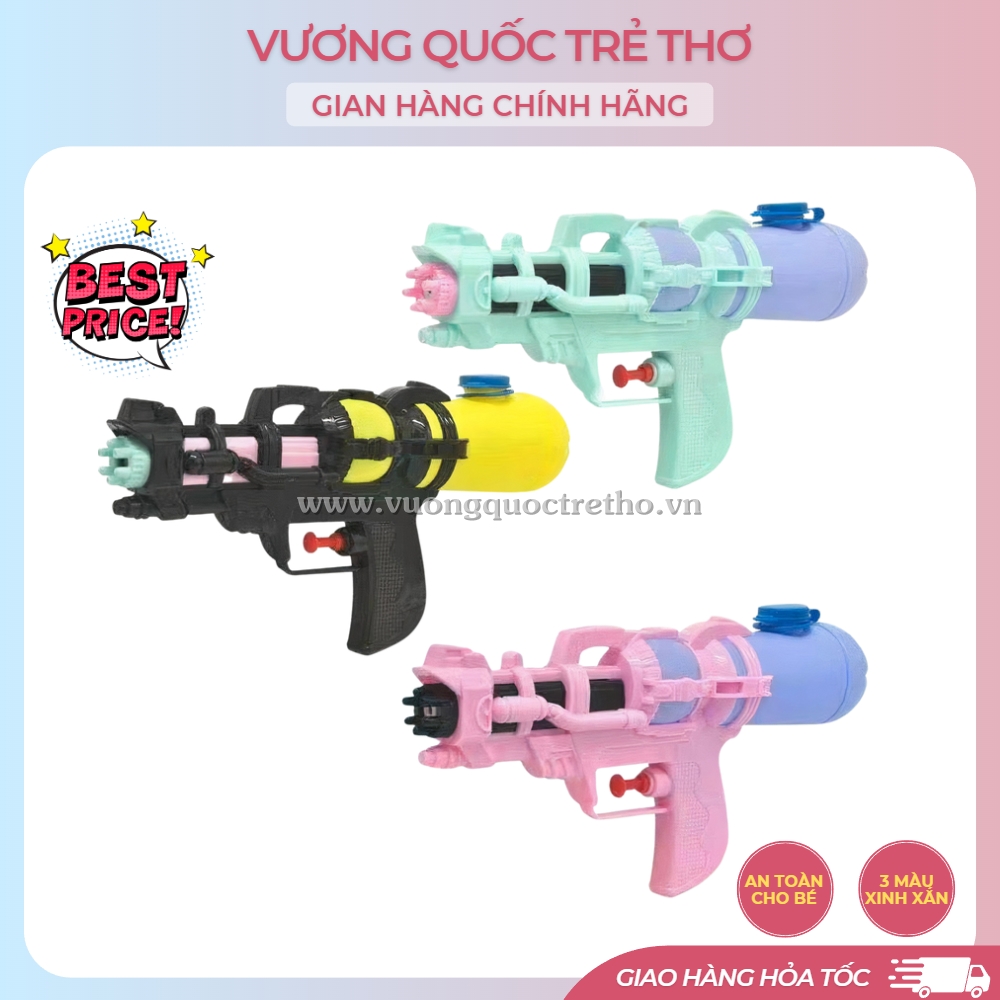 Súng Bắn Nước Cực Xinh Vuongquoctretho, Đồ Chơi Phun Nước Trẻ Em _Vương Quốc Trẻ Thơ