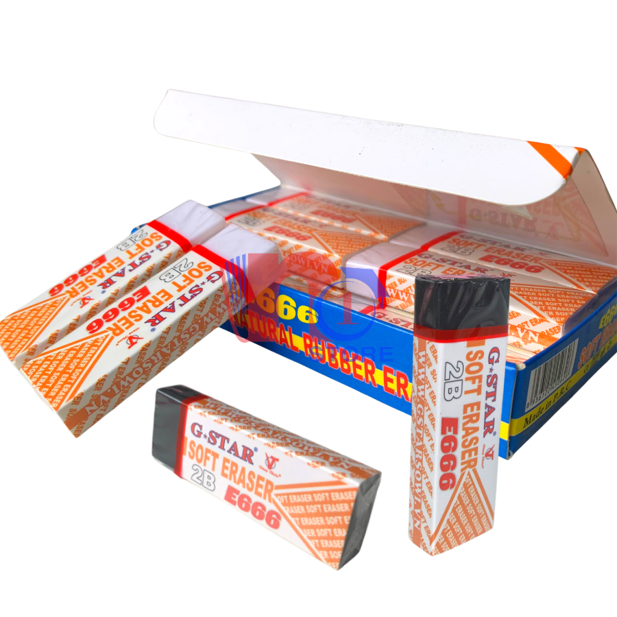 Hộp 12 cái gôm tẩy chì 2b gstar e666 sản xuất theo tiêu chuẩn usa