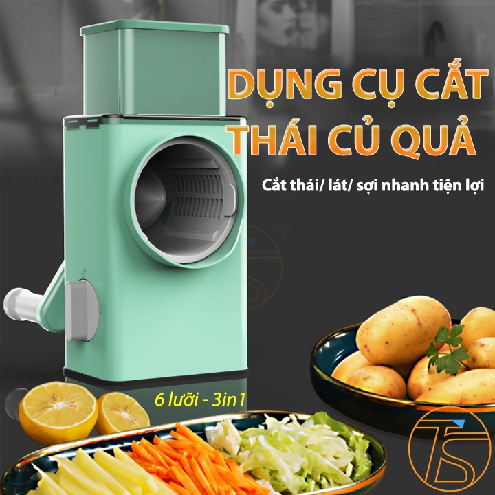 Bộ dụng cụ cắt rau củ hoa quả đa năng bằng tay - Dụng cụ bào nghiền sợi - Bộ dao bào nạo gọt trái cây - Vật dụng nhà bếp - Bộ dụng cụ nấu ăn - Bộ cắt lát ép tỏi ớt - Đồ dùng nhà bếp - Dụng cụ thái cắt tỉa