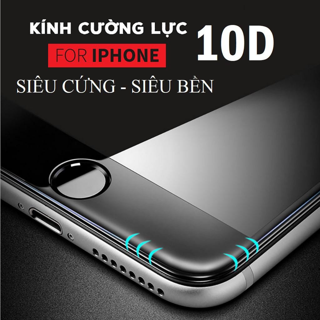 Kính cường lực 10D Full Màn cho iPhone 6 Plus/ 6S Plus - Màu Đen