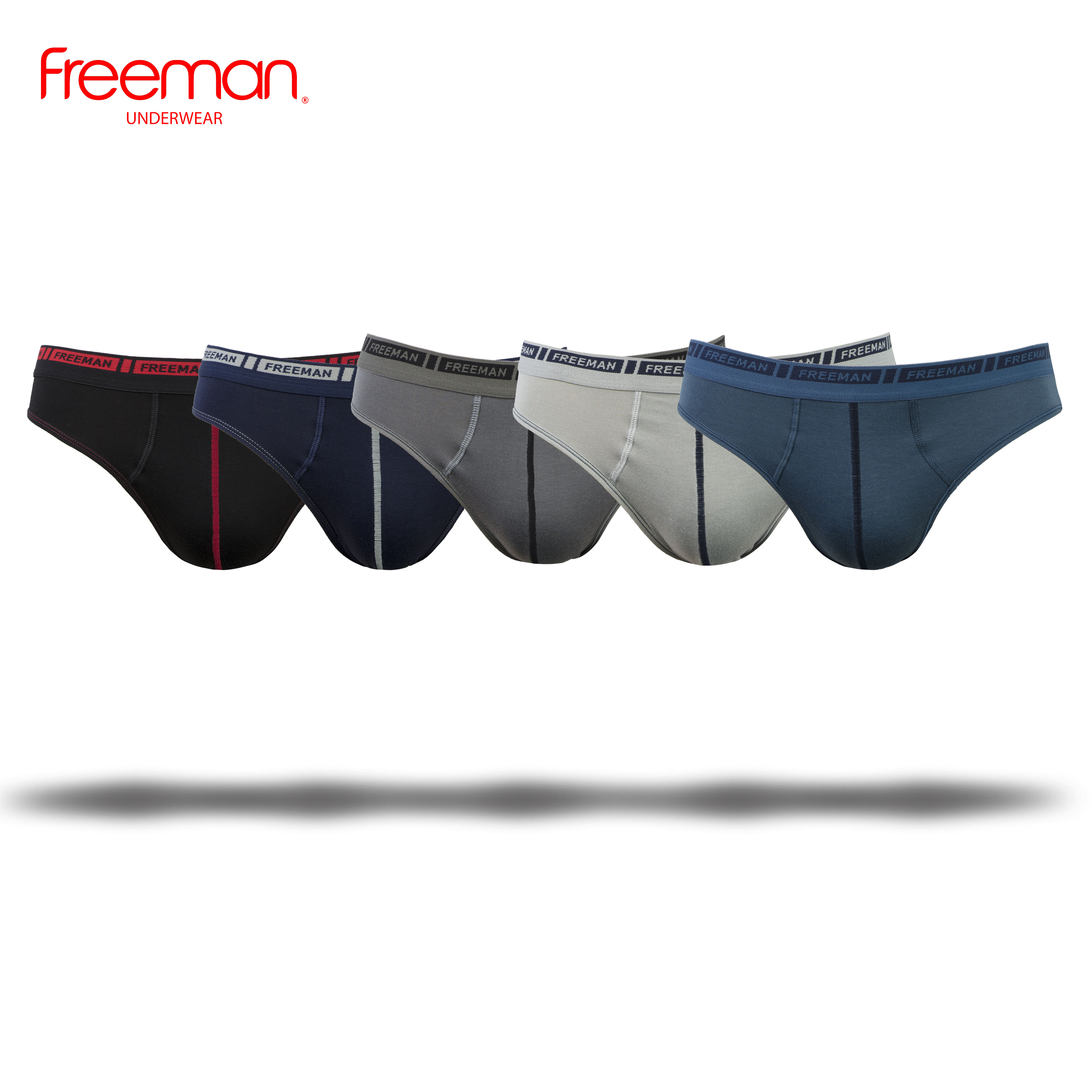 Bộ 5 quần lót nam Freeman BO759 chất liệu cotton TC thoáng mát, thiết kế tinh tế, giá thành phù hợp