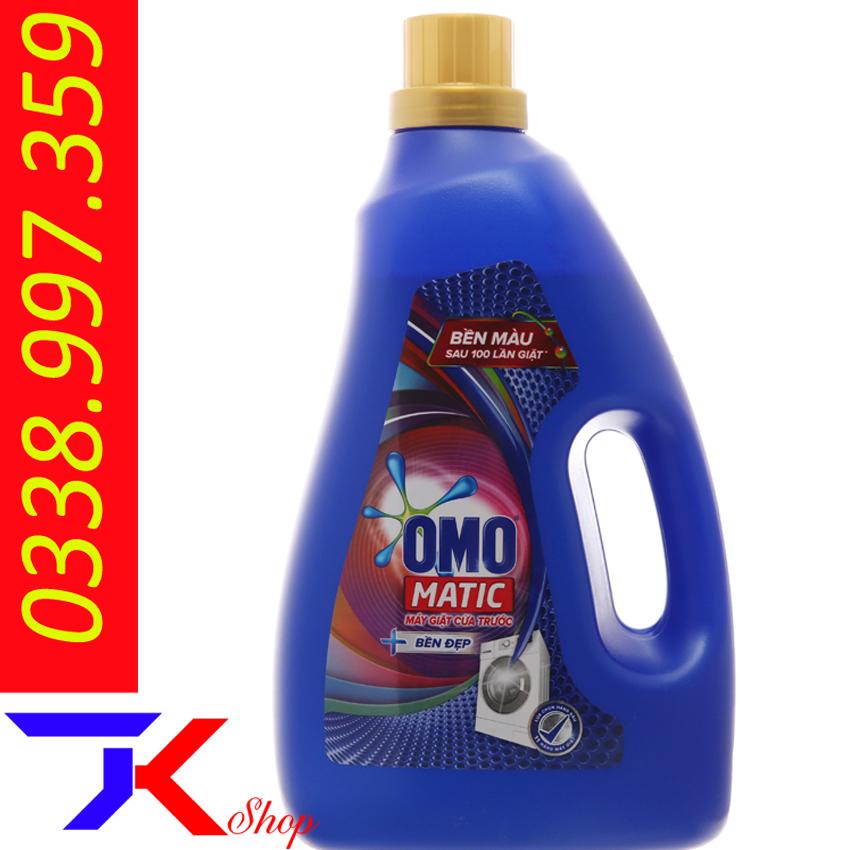 Nước giặt OMO Matic cửa trước bền màu chai 2.7kg