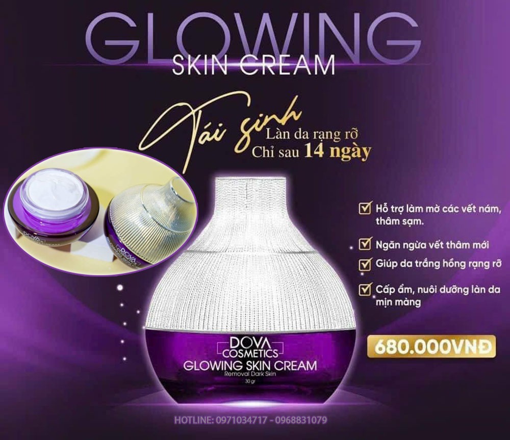 Kem Nám Glowing Dova – Khử Nám Tầng Sâu 30G chính hãng DOVA GROUP - ĐẠI NAM 2024