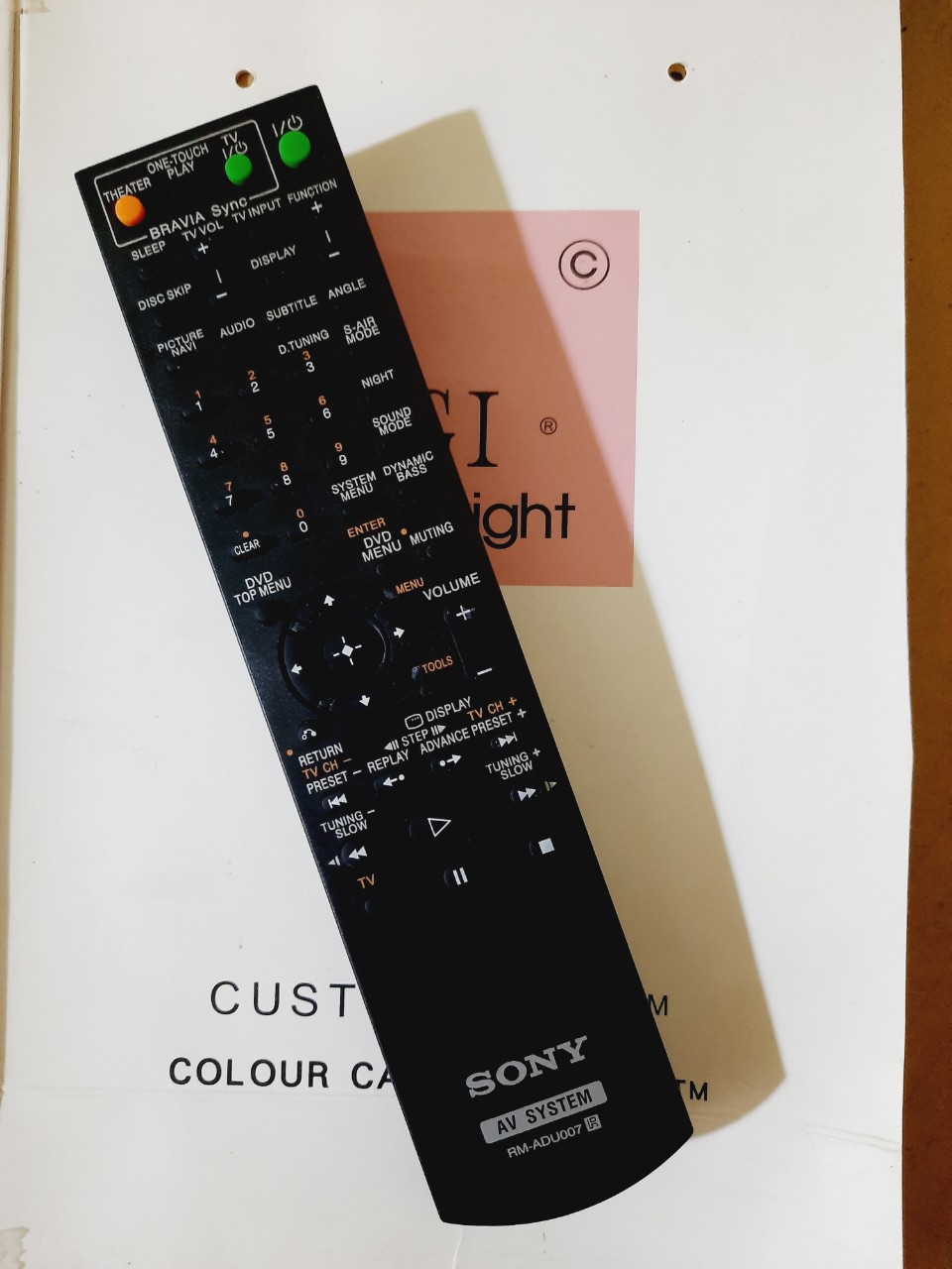 _ Remote điều khiển dàn âm thanh Sony RM- ADU007 - Hàng mới chính hãng