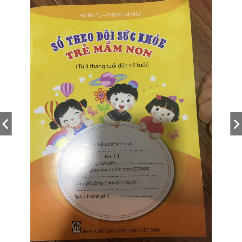 Sổ theo dõi sức khỏe trẻ mầm non mẫu giáo