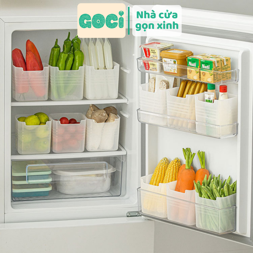 Hộp nhựa đựng thực phẩm đồ ăn rau củ để cánh cửa tủ lạnh đa năng tiện lợi cao cấp