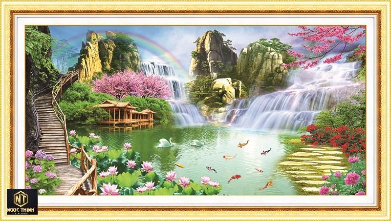 Tranh đính đá phong cảnh Thiên nhiên kỳ diệu VS191 KT : 120m x65cm