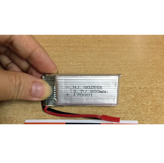 Pin sạc 3.7V 800mAh chân jst dành cho máy bay F181 F187 F163 H12C