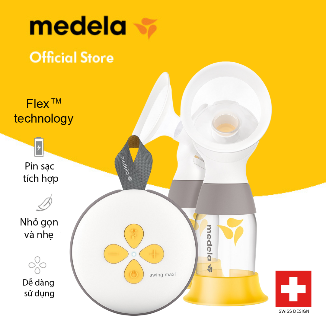Máy hút sữa điện đôi Medela Swing Maxi 2.0 | Có pin sạc, phễu PersonalFit Flex™, công nghệ 2 Phase Expression