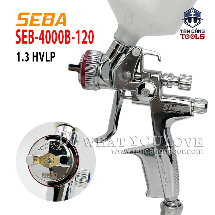 Súng phun sơn seba 4000b-120 1.3 mm hvlp 600 cc