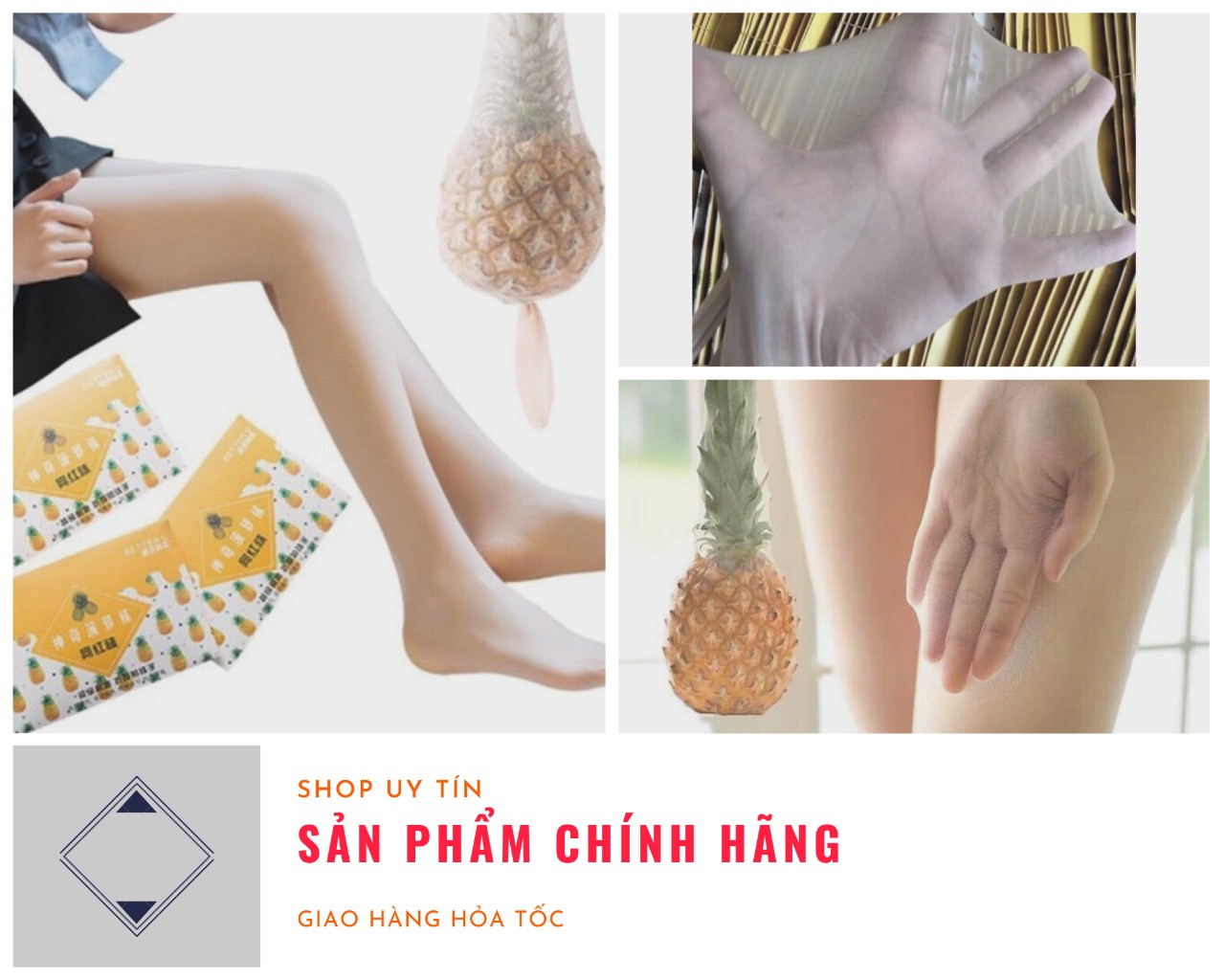 Quần tất da chân nữ Dứa siêu dai chống rách chất liệu mềm mịn thon gọn .Quần tất giấy nữ da chân mỏng quả dứa siêu dai, siêu thật chân