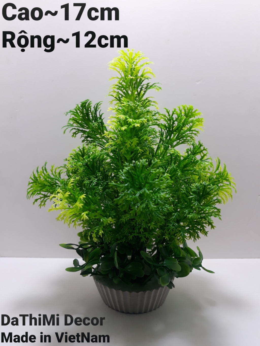 Cây cỏ nhựa 2 tầng ( Size Trung ) dùng để trang trí hồ cá, tiểu cảnh, bàn làm việc, bàn học .