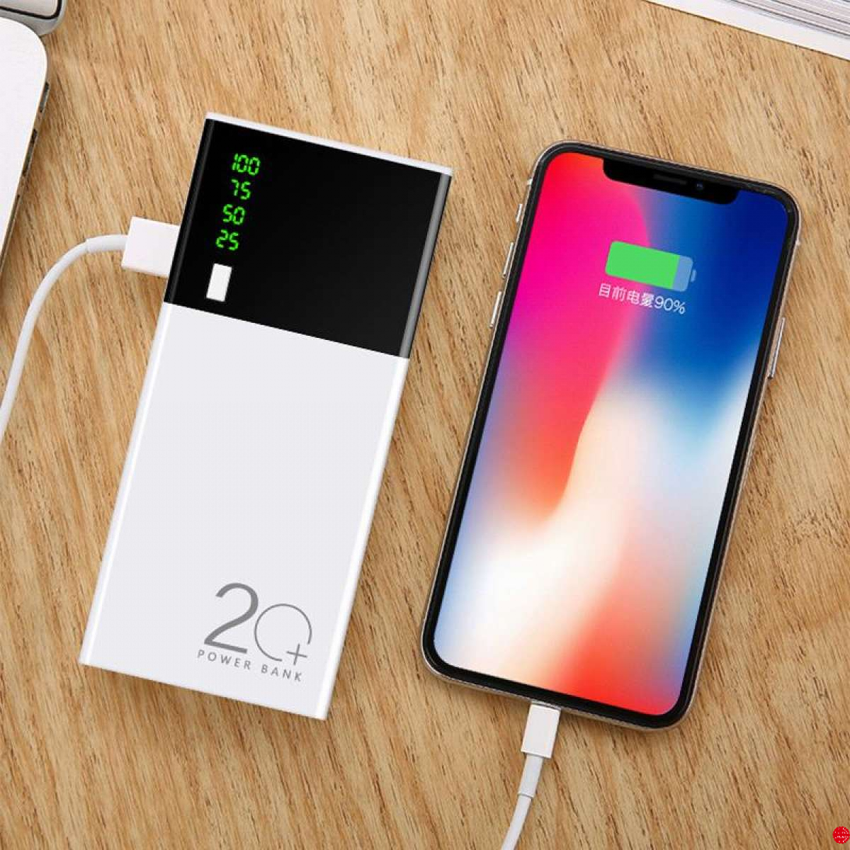 (Giá Hủy DIệt) Pin Sạc Dự Phòng SS PBW 20000 mAh 2 cổng USB, sạc cực nhanh có màn hình Led và kiếm luôn đèn pin