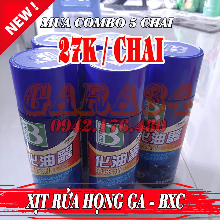 Combo 6 chai xịt rửa họng ga - bình xăng con 29k-chai