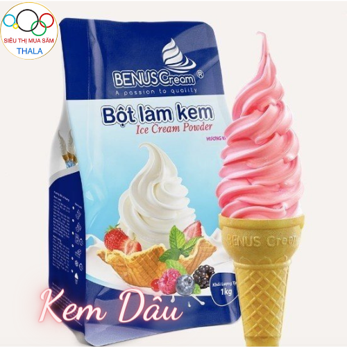 Bột làm kem tươi cao cấp vị Dâu