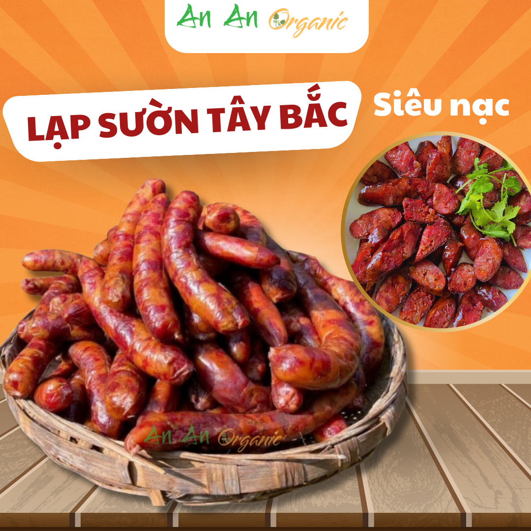 Lạp sườn tây bắc, ngon, đậm vị, lạp xưởng nhiều nạc, thơm ngon đặc biệt, phù hợp ăn cơm, biếu tặng