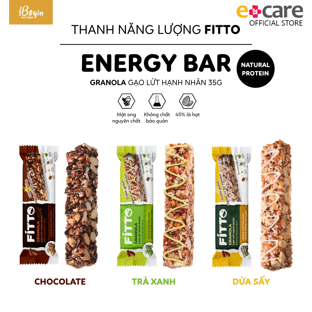 Thanh năng lượng fitto granola energy bar 365 begin 35g