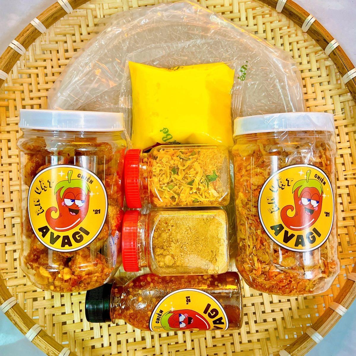Combo Tóp Mỡ 6 món sốt tắc sa tế bánh tráng phơi sương nhà AVAGI