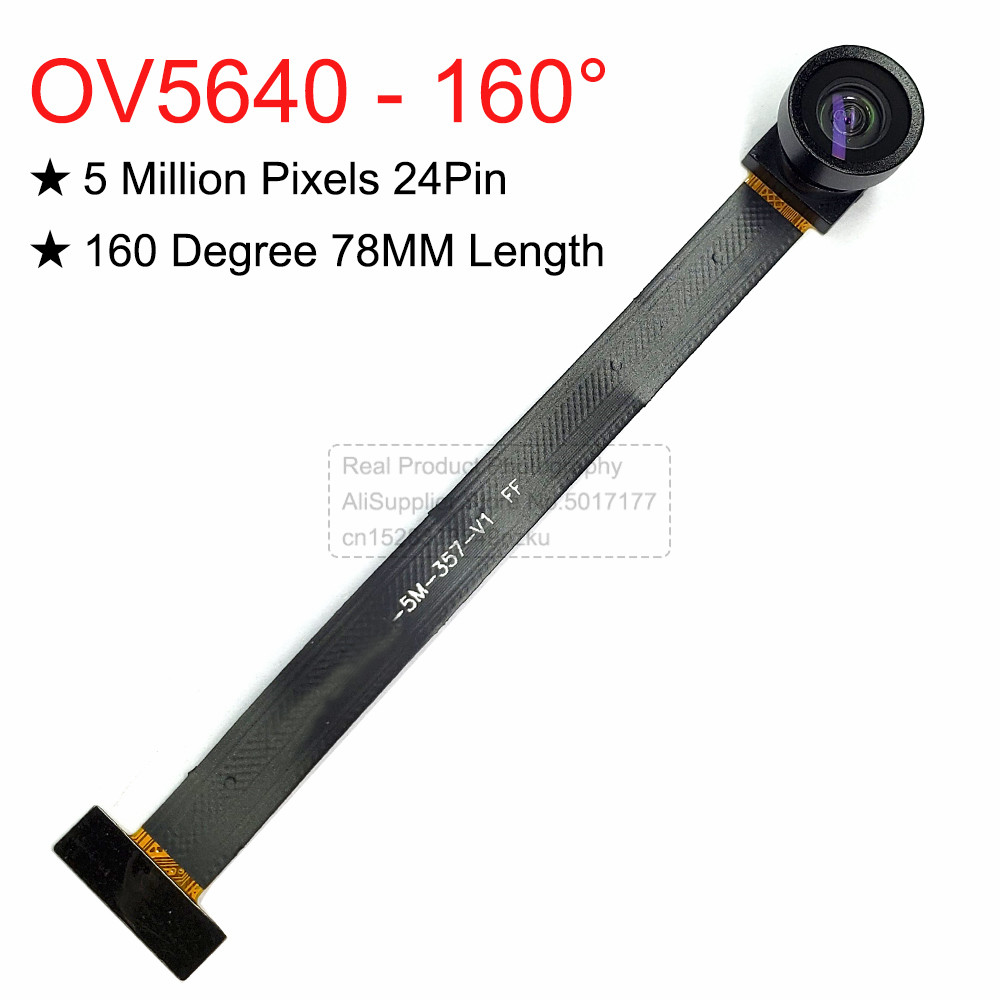 Mô-đun máy ảnh ov5640 5 triệu pixel độ nét cao 78mm Chiều dài 24Pin 5MP 160 độ mô-đun máy ảnh ov5640