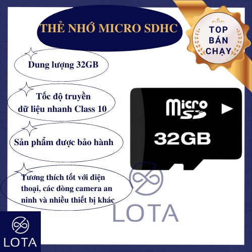 Thẻ nhớ Micro SDHC 32GB, memory card SD HC siêu bền tốc độ cao 32 gb 32 gigabyte, thiết bị lưu trữ dữ liệu cho điện thoại di động, camera, máy tính bảng 32G giá rẻ siêu nhanh siêu bền hàng tốt 32 GB
